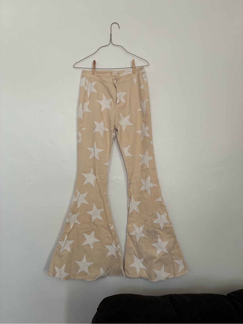 Altar'd State cream high-rise jeans with button fly